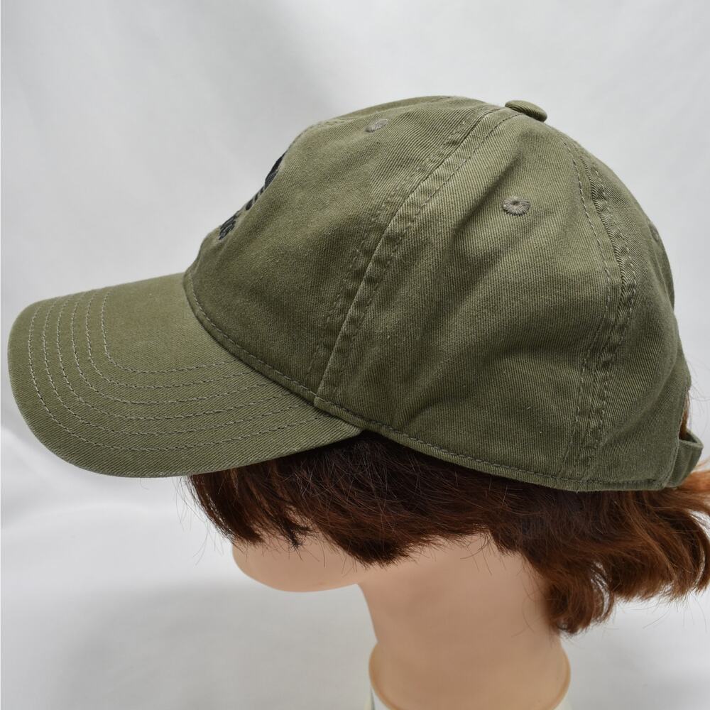 Adidas Originals Hat Olive Green Embroidered Trefoil Canvas Streetwear Dad Cap - Picture 3 of 8